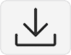 A black downward arrow points to a horizontal line, symbolizing the download icon, on a white background with rounded corners.